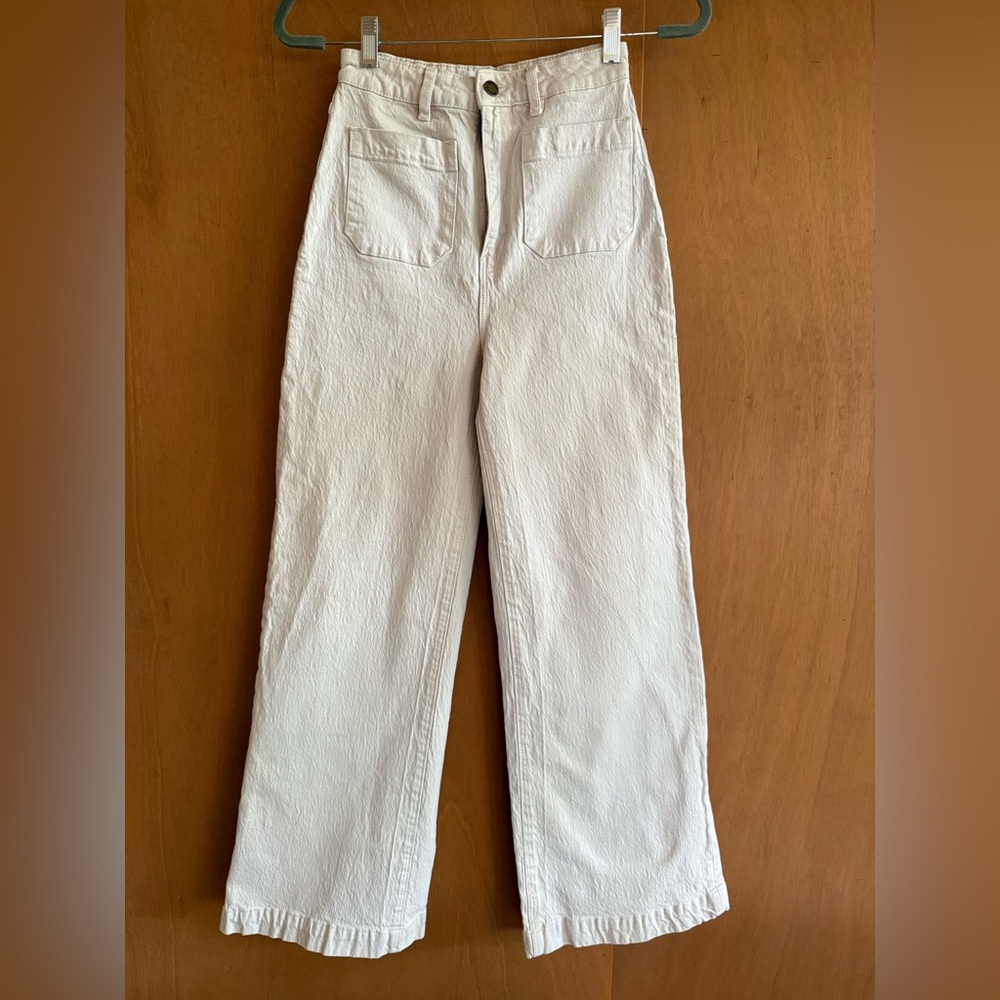 ROLLA'S Flare & Wide Leg White Jeans